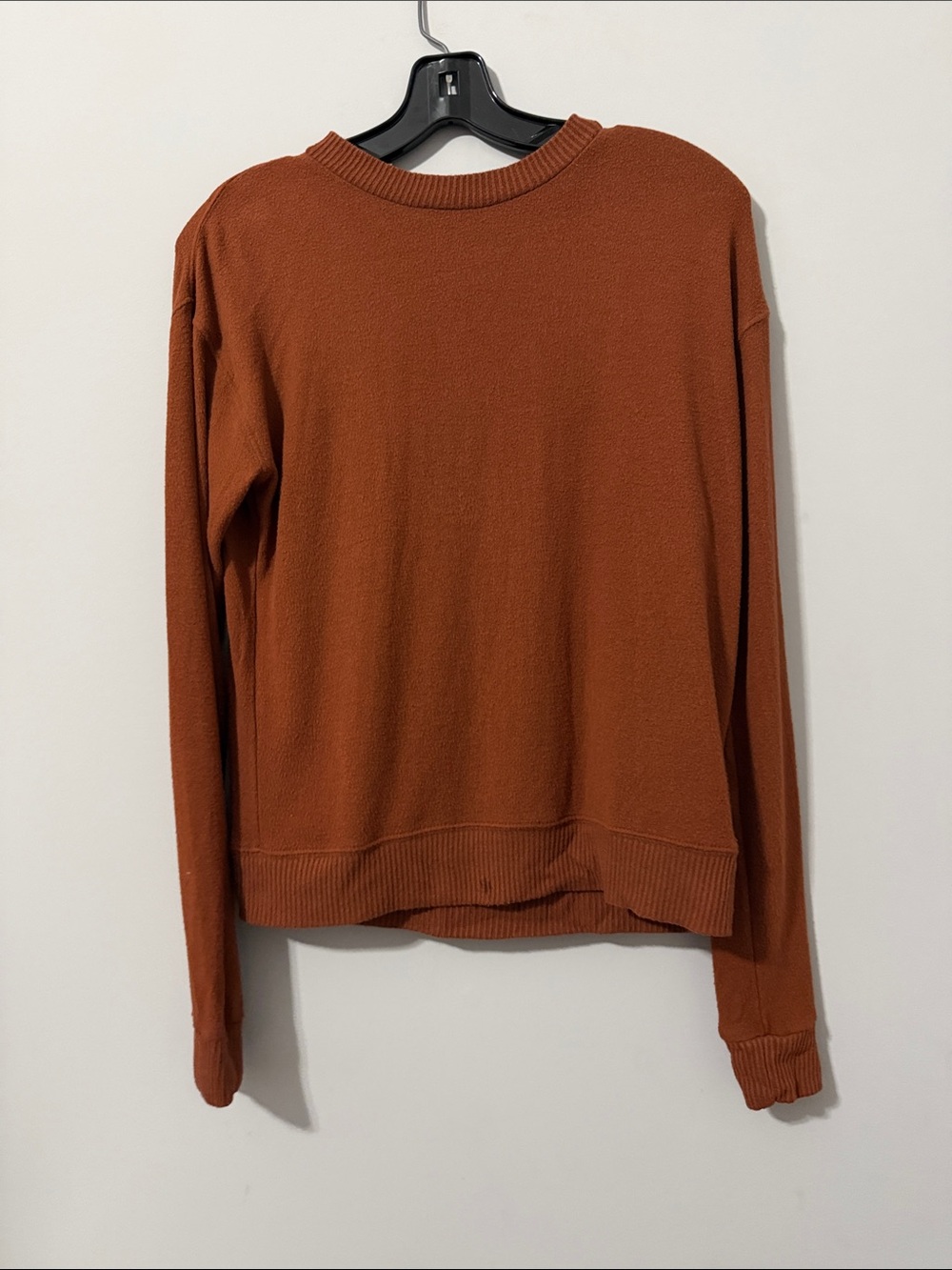 Double Zero Crewneck Sweater in Rust-Size Small